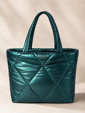 Victoria’s Secret Puffy Quilted Metallic Tote Bag NWT